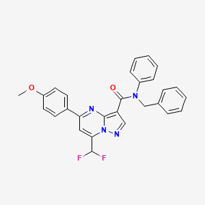 N-benzyl-7-(difluoromethyl)-5-(4-methoxyphenyl)-N-phenylpyrazolo[1,5-a]pyrimidine-3-carboxamide