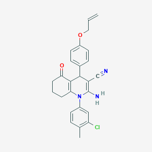 4-[4-(allyloxy)phenyl]-2-amino-1-(3-chloro-4-methylphenyl)-5-oxo-1,4,5,6,7,8-hexahydro-3-quinolinecarbonitrile