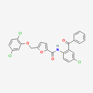 molecular formula C25H16Cl3NO4 B4342015 N-(2-benzoyl-4-chlorophenyl)-5-[(2,5-dichlorophenoxy)methyl]-2-furamide 