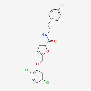 N-[2-(4-chlorophenyl)ethyl]-5-[(2,5-dichlorophenoxy)methyl]furan-2-carboxamide