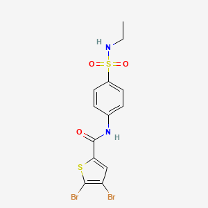 4,5-dibromo-N-[4-(ethylsulfamoyl)phenyl]thiophene-2-carboxamide