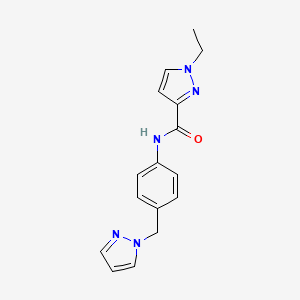 1-ethyl-N-[4-(1H-pyrazol-1-ylmethyl)phenyl]-1H-pyrazole-3-carboxamide