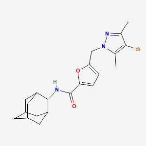 N-(2-ADAMANTYL)-5-[(4-BROMO-3,5-DIMETHYL-1H-PYRAZOL-1-YL)METHYL]-2-FURAMIDE