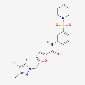 5-[(4-chloro-3,5-dimethyl-1H-pyrazol-1-yl)methyl]-N-[3-(4-morpholinylsulfonyl)phenyl]-2-furamide