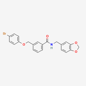 N-(1,3-benzodioxol-5-ylmethyl)-3-[(4-bromophenoxy)methyl]benzamide