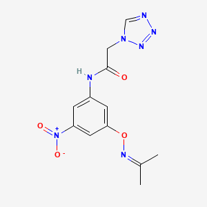 N-(3-{[(1-METHYLETHYLIDENE)AMINO]OXY}-5-NITROPHENYL)-2-(1H-1,2,3,4-TETRAAZOL-1-YL)ACETAMIDE