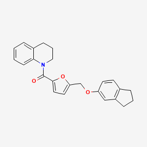 molecular formula C24H23NO3 B4342170 {5-[(2,3-DIHYDRO-1H-INDEN-5-YLOXY)METHYL]-2-FURYL}[3,4-DIHYDRO-1(2H)-QUINOLINYL]METHANONE 