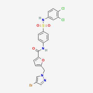 5-[(4-BROMO-1H-PYRAZOL-1-YL)METHYL]-N-{4-[(3,4-DICHLOROANILINO)SULFONYL]PHENYL}-2-FURAMIDE