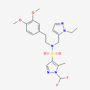 1-(DIFLUOROMETHYL)-N-(3,4-DIMETHOXYPHENETHYL)-N-[(1-ETHYL-1H-PYRAZOL-5-YL)METHYL]-5-METHYL-1H-PYRAZOLE-4-SULFONAMIDE