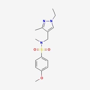 N-[(1-ETHYL-3-METHYL-1H-PYRAZOL-4-YL)METHYL]-4-METHOXY-N-METHYL-1-BENZENESULFONAMIDE