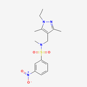 N-[(1-ETHYL-3,5-DIMETHYL-1H-PYRAZOL-4-YL)METHYL]-N-METHYL-3-NITRO-1-BENZENESULFONAMIDE