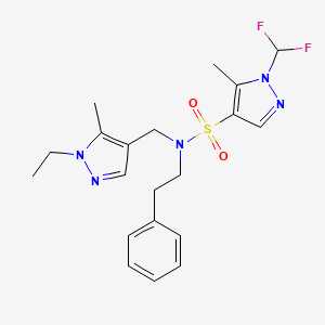 1-(DIFLUOROMETHYL)-N-[(1-ETHYL-5-METHYL-1H-PYRAZOL-4-YL)METHYL]-5-METHYL-N-PHENETHYL-1H-PYRAZOLE-4-SULFONAMIDE