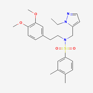 N-(3,4-DIMETHOXYPHENETHYL)-N-[(1-ETHYL-1H-PYRAZOL-5-YL)METHYL]-3,4-DIMETHYL-1-BENZENESULFONAMIDE