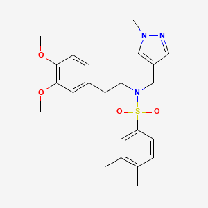 N-[2-(3,4-dimethoxyphenyl)ethyl]-3,4-dimethyl-N-[(1-methyl-1H-pyrazol-4-yl)methyl]benzenesulfonamide