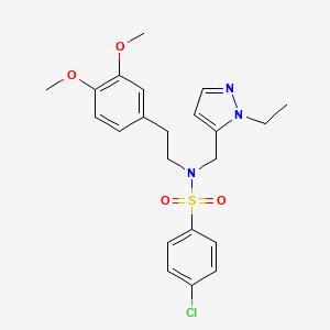 4-CHLORO-N-(3,4-DIMETHOXYPHENETHYL)-N-[(1-ETHYL-1H-PYRAZOL-5-YL)METHYL]-1-BENZENESULFONAMIDE