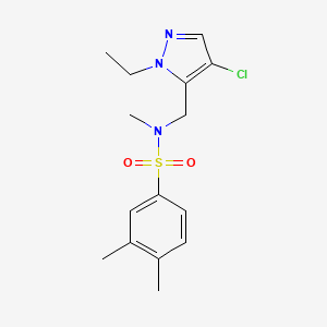 N-[(4-CHLORO-1-ETHYL-1H-PYRAZOL-5-YL)METHYL]-N,3,4-TRIMETHYL-1-BENZENESULFONAMIDE