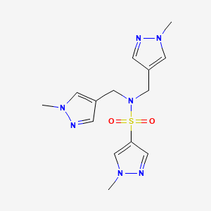 1-methyl-N,N-bis[(1-methyl-1H-pyrazol-4-yl)methyl]-1H-pyrazole-4-sulfonamide