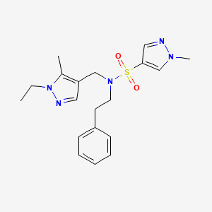 molecular formula C19H25N5O2S B4342263 N-[(1-ethyl-5-methyl-1H-pyrazol-4-yl)methyl]-1-methyl-N-(2-phenylethyl)-1H-pyrazole-4-sulfonamide CAS No. 1174830-53-5