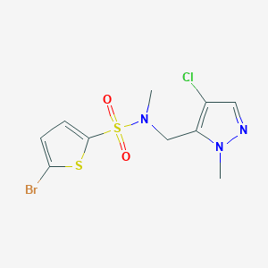 5-bromo-N-[(4-chloro-1-methyl-1H-pyrazol-5-yl)methyl]-N-methyl-2-thiophenesulfonamide