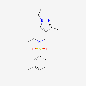 N-ETHYL-N-[(1-ETHYL-3-METHYL-1H-PYRAZOL-4-YL)METHYL]-3,4-DIMETHYL-1-BENZENESULFONAMIDE