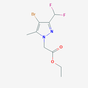 molecular formula C9H11BrF2N2O2 B4342292 ethyl [4-bromo-3-(difluoromethyl)-5-methyl-1H-pyrazol-1-yl]acetate 