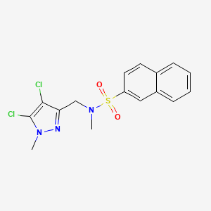 N-[(4,5-dichloro-1-methyl-1H-pyrazol-3-yl)methyl]-N-methyl-2-naphthalenesulfonamide