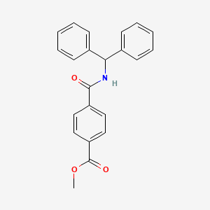 molecular formula C22H19NO3 B4342335 METHYL 4-[(BENZHYDRYLAMINO)CARBONYL]BENZOATE 