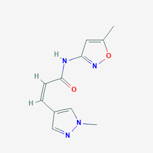 molecular formula C11H12N4O2 B4342351 N-(5-methyl-3-isoxazolyl)-3-(1-methyl-1H-pyrazol-4-yl)acrylamide 