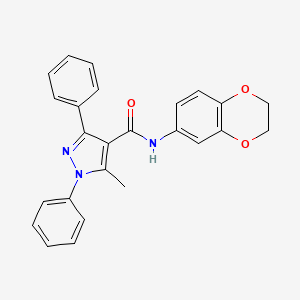 N-(2,3-dihydro-1,4-benzodioxin-6-yl)-5-methyl-1,3-diphenyl-1H-pyrazole-4-carboxamide