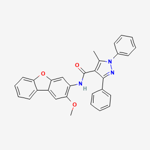 N-(2-methoxydibenzo[b,d]furan-3-yl)-5-methyl-1,3-diphenyl-1H-pyrazole-4-carboxamide