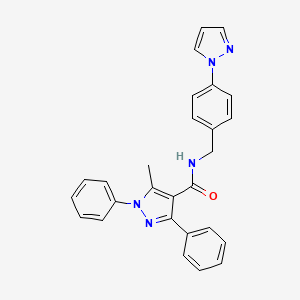 5-METHYL-1,3-DIPHENYL-N~4~-[4-(1H-PYRAZOL-1-YL)BENZYL]-1H-PYRAZOLE-4-CARBOXAMIDE