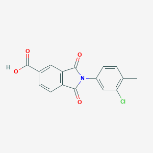 molecular formula C16H10ClNO4 B434241 2-(3-Chloro-4-methylphenyl)-1,3-dioxoisoindoline-5-carboxylic acid CAS No. 313260-37-6