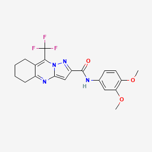 N-(3,4-dimethoxyphenyl)-9-(trifluoromethyl)-5,6,7,8-tetrahydropyrazolo[5,1-b]quinazoline-2-carboxamide