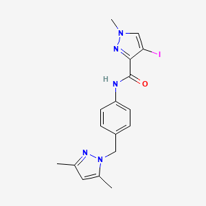 N-{4-[(3,5-dimethyl-1H-pyrazol-1-yl)methyl]phenyl}-4-iodo-1-methyl-1H-pyrazole-3-carboxamide