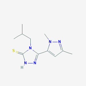 molecular formula C11H17N5S B4342529 5-(1,3-dimethyl-1H-pyrazol-5-yl)-4-isobutyl-4H-1,2,4-triazole-3-thiol 