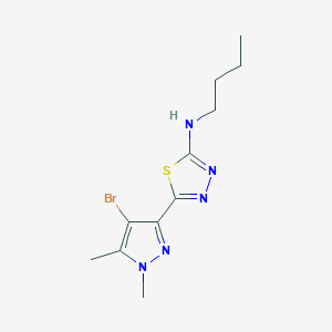 N-[5-(4-BROMO-1,5-DIMETHYL-1H-PYRAZOL-3-YL)-1,3,4-THIADIAZOL-2-YL]-N-BUTYLAMINE