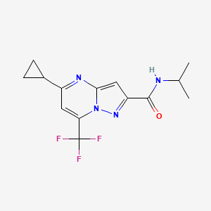 5-CYCLOPROPYL-N~2~-ISOPROPYL-7-(TRIFLUOROMETHYL)PYRAZOLO[1,5-A]PYRIMIDINE-2-CARBOXAMIDE