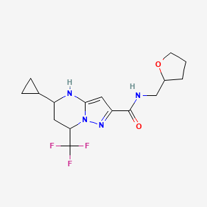 5-CYCLOPROPYL-N~2~-(TETRAHYDRO-2-FURANYLMETHYL)-7-(TRIFLUOROMETHYL)-4,5,6,7-TETRAHYDROPYRAZOLO[1,5-A]PYRIMIDINE-2-CARBOXAMIDE