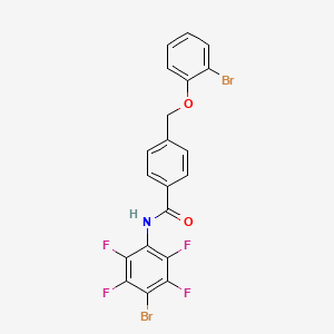 4-[(2-bromophenoxy)methyl]-N-(4-bromo-2,3,5,6-tetrafluorophenyl)benzamide