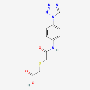 [(2-oxo-2-{[4-(1H-tetrazol-1-yl)phenyl]amino}ethyl)thio]acetic acid