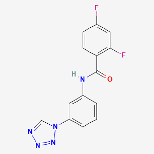 molecular formula C14H9F2N5O B4342623 2,4-DIFLUORO-N-[3-(1H-1,2,3,4-TETRAAZOL-1-YL)PHENYL]BENZAMIDE 