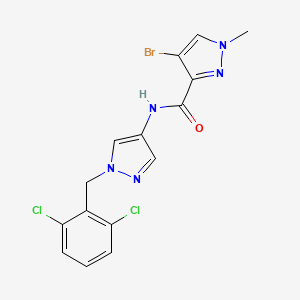 4-bromo-N-[1-(2,6-dichlorobenzyl)-1H-pyrazol-4-yl]-1-methyl-1H-pyrazole-3-carboxamide