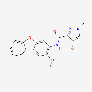 4-bromo-N-(2-methoxydibenzo[b,d]furan-3-yl)-1-methyl-1H-pyrazole-3-carboxamide