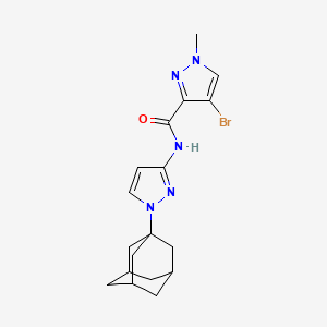 molecular formula C18H22BrN5O B4342642 N-[1-(1-adamantyl)-1H-pyrazol-3-yl]-4-bromo-1-methyl-1H-pyrazole-3-carboxamide 