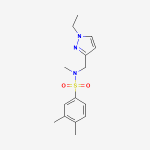 N-[(1-ETHYL-1H-PYRAZOL-3-YL)METHYL]-N,3,4-TRIMETHYL-1-BENZENESULFONAMIDE