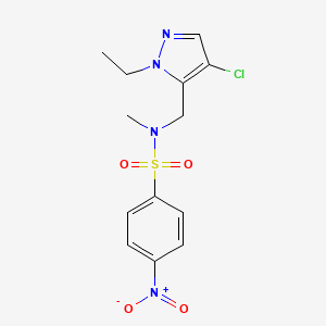 N-[(4-CHLORO-1-ETHYL-1H-PYRAZOL-5-YL)METHYL]-N-METHYL-4-NITRO-1-BENZENESULFONAMIDE