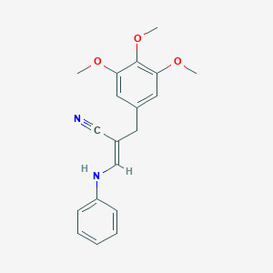 molecular formula C19H20N2O3 B043427 3-(Phenylamino)-2-(3,4,5-trimethoxybenzyl)acrylonitrile CAS No. 30078-48-9