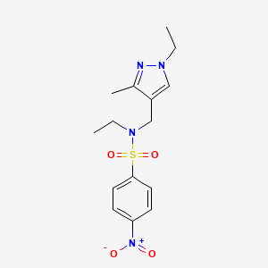 N-ETHYL-N-[(1-ETHYL-3-METHYL-1H-PYRAZOL-4-YL)METHYL]-4-NITRO-1-BENZENESULFONAMIDE