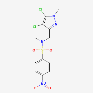 N-[(4,5-DICHLORO-1-METHYL-1H-PYRAZOL-3-YL)METHYL]-N-METHYL-4-NITRO-1-BENZENESULFONAMIDE