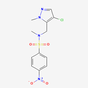 N-[(4-CHLORO-1-METHYL-1H-PYRAZOL-5-YL)METHYL]-N-METHYL-4-NITRO-1-BENZENESULFONAMIDE